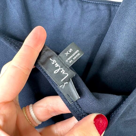 Lulus NWOT Londa Dark Navy Blue Halter Neck Trumpet Bodycon Knit Midi Dress XS - Picture 9 of 10